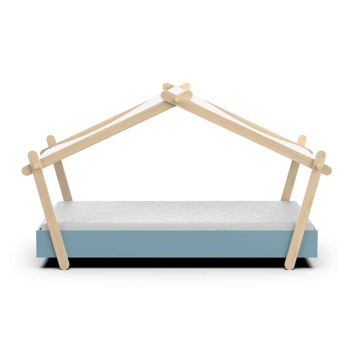 LODGE מיטת ילדים מעוצבת בצורת בית – כולל מזרן – תמונה 3