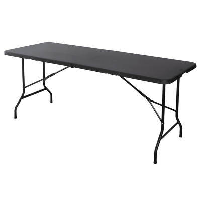 שולחן מתקפל 1.80 מטר חזק במיוחד – דגם Ultra-Strong רחב ומרווח – שחור