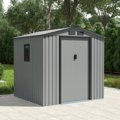 213X191 Garden Top מחסן ברזל לחצר עם 5 שנות אחריות | Shtibay