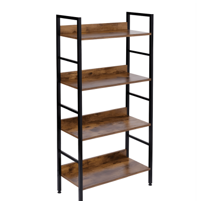 יחידת מדפים מעוצבת Vintage Loft – צבע אלון שחור – 60x28x125 ס"מ