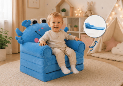 ספת ילדים נפתחת Olibaby בעיצוב סרטן כחול