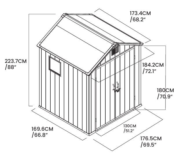 מחסן פלסטיק KingCenter 6X6 PRO – תמונה 6