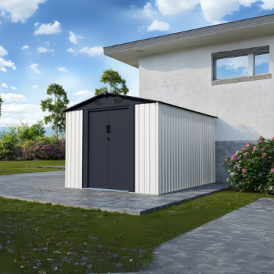 מחסן ברזל 277X191 Garden Top מחסן חצר עם 5 שנות אחריות