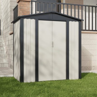 מחסן ברזל 277X191 Garden Top מחסן חצר עם 5 שנות אחריות