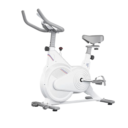 אופני ספינינג עם גלגל תנופה 5KG לבן – תמונה 3