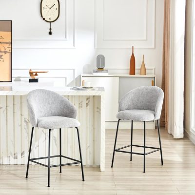 זוג כיסאות בר מרופדים דגם חן