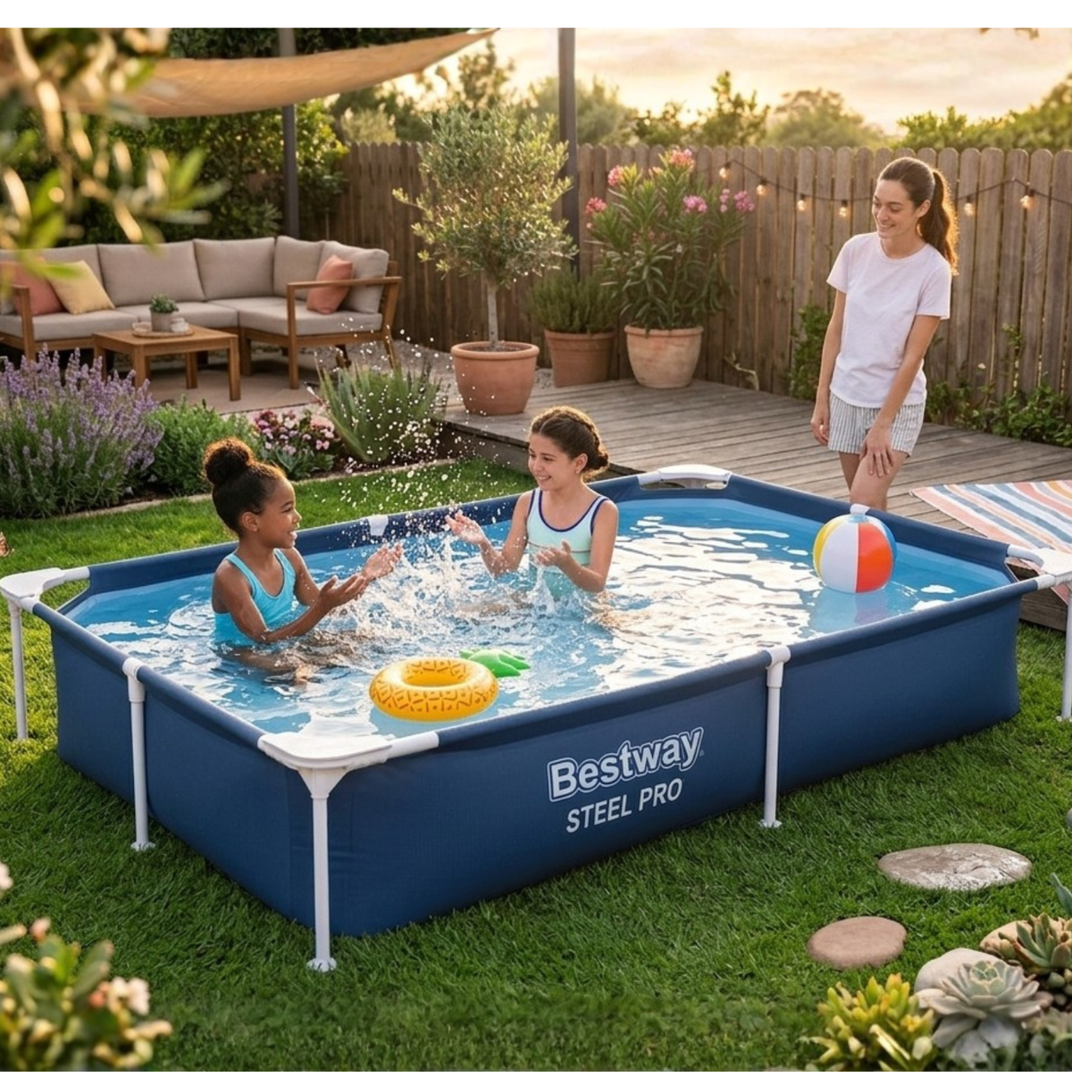 בריכת שחייה מלבנית דגם 56401 221150 BestWay - יבוא מקביל – תמונה 3