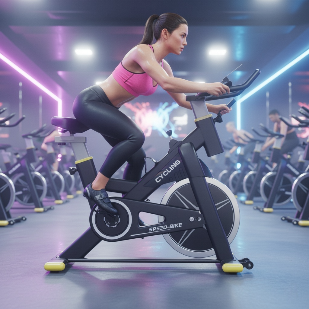 אופני ספינינג עם גלגל תנופה 6KG מקצועיים – תמונה 3