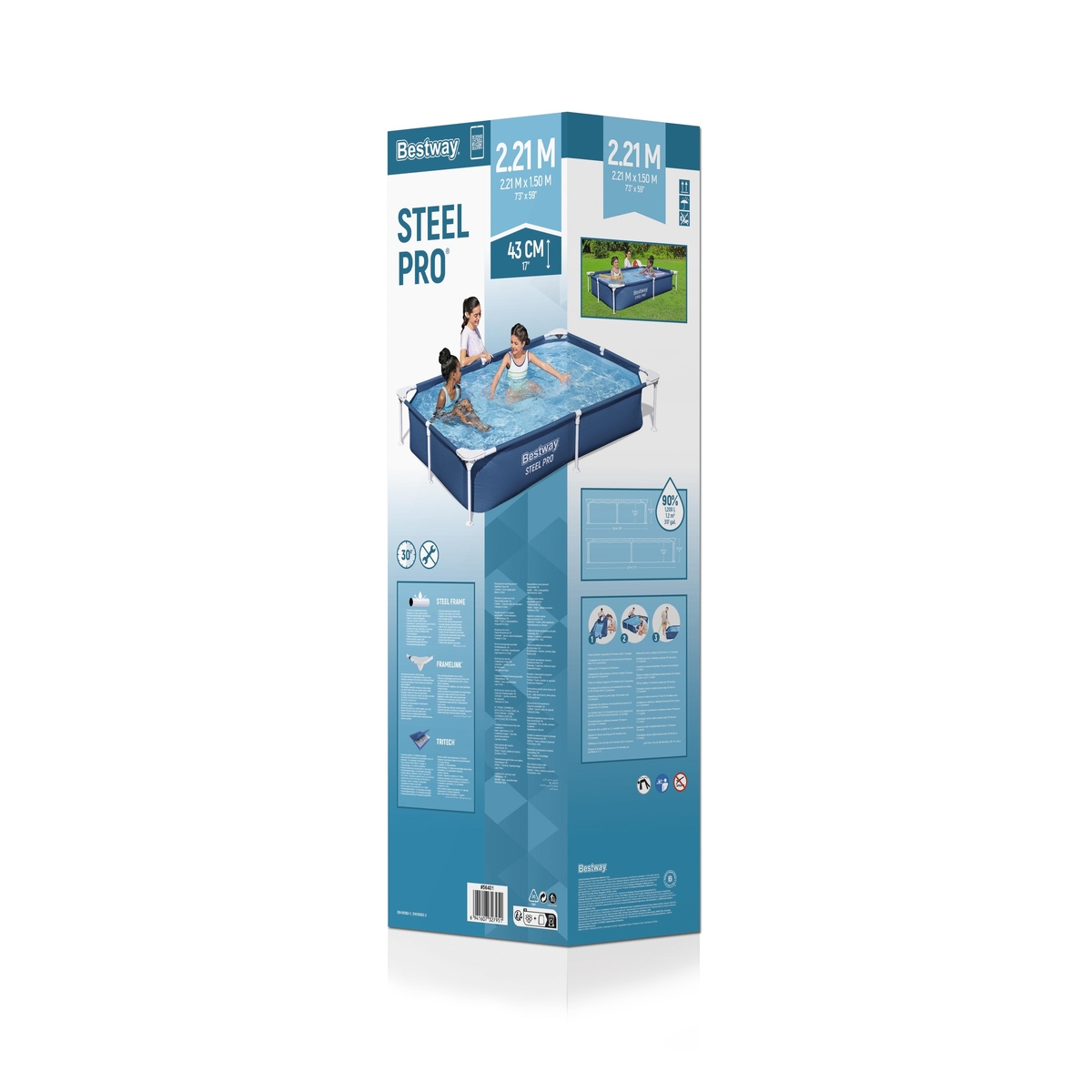 בריכת שחייה מלבנית דגם 56401 221150 BestWay - יבוא מקביל – תמונה 5
