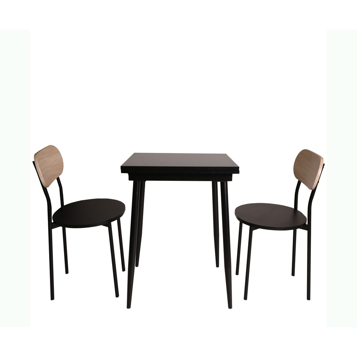 פינת אוכל נפתחת JENNIE עם זוג כיסאות - שחור – תמונה 6